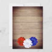 I Do BBQ愛国的フローラブライダルシャワー 招待状 (裏面)