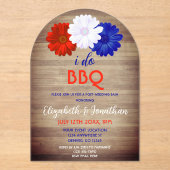 I Do BBQ愛国的フローラポスト結婚ズ アクリル招待状 (正面)