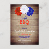 I Do BBQ愛国的フローラポスト結婚ズ エンクロージャーカード (正面)