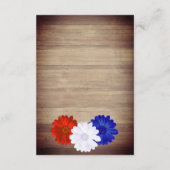 I Do BBQ愛国的フローラポスト結婚ズ エンクロージャーカード (裏面)