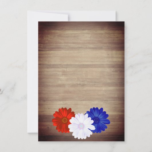 I Do BBQ愛国的フローラポスト結婚ズ 招待状 (裏面)