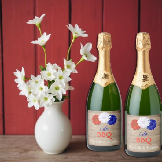 I Do BBQ愛国的フローラ スパークリングワインラベル