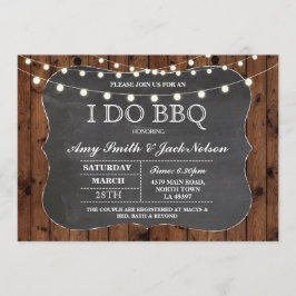 I DO BBQ招待状ラ素朴イトカップルズ招待状 招待状