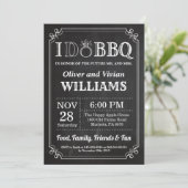 I DO BBQ招待状結婚シャルボード 招待状 (スタンド正面)