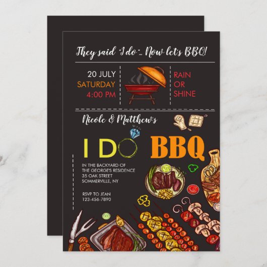 I do BBQ招待状 招待状 (正面/裏面)