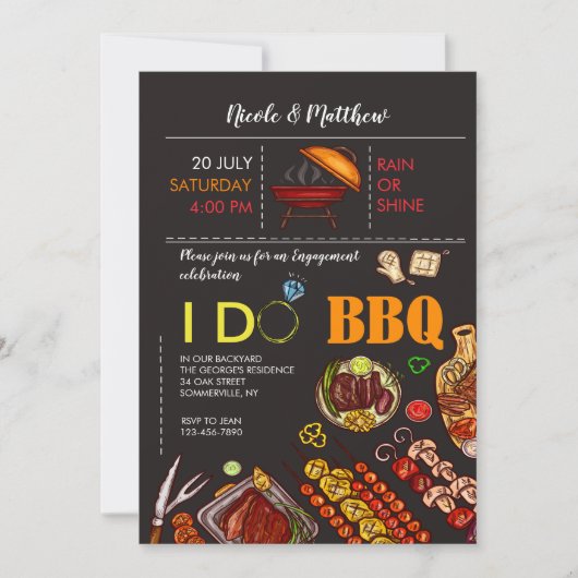 I do BBQ招待状 招待状 (正面)