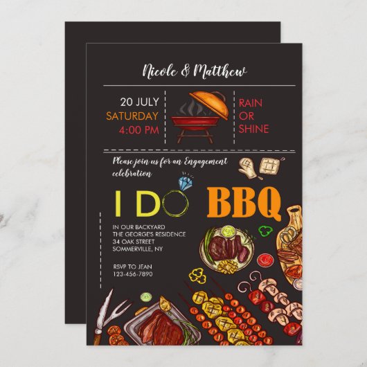 I do BBQ招待状 招待状 (正面/裏面)