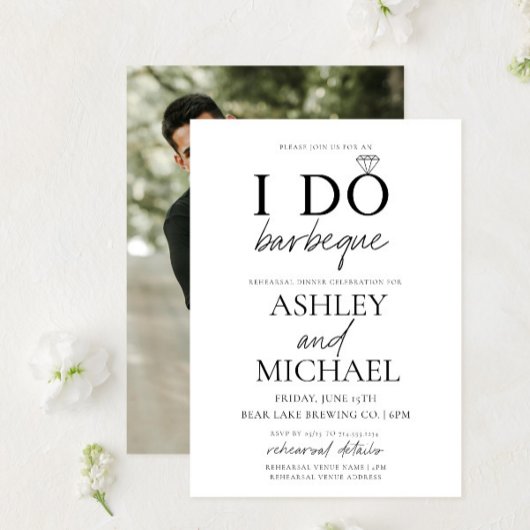 I DO BBQ白黒スクリプトフォトリハーサル 招待状