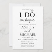 I DO BBQ白黒スクリプトフォトリハーサル 招待状 (正面)