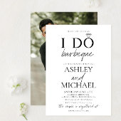 I DO BBQ白黒フォトカップルのシャワー 招待状