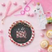 I Do BBQ紙プレート – ギンガム – カスタム ペーパープレート (パーティー)