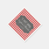 I DO BBQ素朴婚約カスタム スタンダードカクテルナプキン (角)