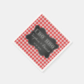 I DO BBQ素朴婚約パーティカスタム スタンダードカクテルナプキン (角)