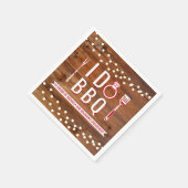 I Do BBQ素朴婚約パーティカップルシャワー スタンダードカクテルナプキン (角)