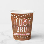 I Do BBQ素朴婚約パーティカップルシャワー 紙コップ (裏面)