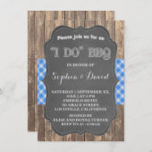 I DO BBQ素朴婚約パーティ招待状 招待状 (正面/裏面)