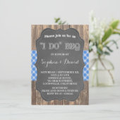 I DO BBQ素朴婚約パーティ招待状 招待状 (スタンド正面)