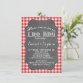 I DO BBQ素朴婚約パーティ招待状 招待状 (スタンド正面)