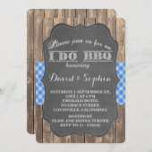 I DO BBQ素朴婚約パーティ招待状 招待状 (正面/裏面)