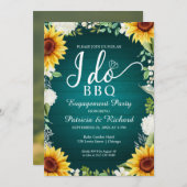 I Do BBQ素朴婚約パーティ招待状 案内状 (正面/裏面)