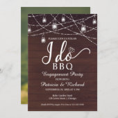 I Do BBQ素朴婚約パーティ招待状 案内状 (正面/裏面)