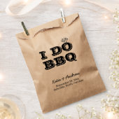 I Do BBQ結婚式の引き出物または器具ホルダー フェイバーバッグ (クリップ留めされた状態)