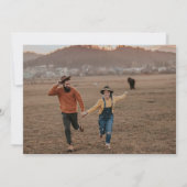 I Do BBQ赤面ブラウン2シンプルフォトScript Shower 招待状 (裏面)