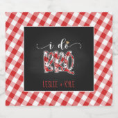 I Do BBQ きらめく Wine Label – 赤 – カスタム スパークリングワインラベル (シングルラベル)