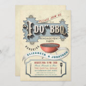 I Do BBQ のご案内 | 婚約パーティー 招待状 (正面/裏面)