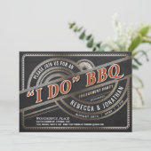 I Do BBQ の招待状 - 結婚発表パーティー 招待状 (スタンド正面)