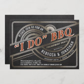 I Do BBQ の招待状 - 結婚発表パーティー 招待状 (正面/裏面)
