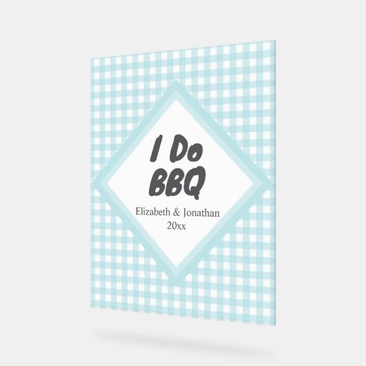 I Do BBQ アクリルサイン (傾斜)