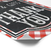 I Do BBQ カップルの共同エンゲージメントパーティー ギフトテーブル ポスター (角)