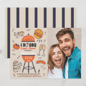 I DO BBQ カップルシャワーエンゲージメントフォトガーデン 招待状 (正面/裏面)