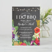 I DO BBQ カップルシャワーチョークアロハフラワーリクエスト 招待状 (スタンド正面)
