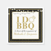 I Do BBQ カップルシャワー・エンゲージメントパーティー スタンダードカクテルナプキン (正面)
