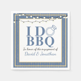 I Do BBQ カップルシャワー ゲイ LGBTQ 婚約パーティー スタンダードカクテルナプキン