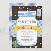 I Do BBQ カップルシャワー ラスティック ウェディングシャワー RSVP 招待状 (正面/裏面)