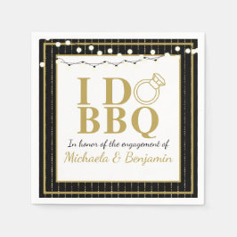 I Do BBQ カップルシャワー 婚約パーティー スタンダードカクテルナプキン