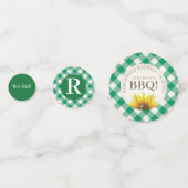 I Do BBQ グリーンギンガム ウェディングシャワー コンフェッティ (正面)