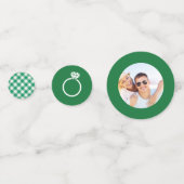 I Do BBQ グリーンギンガム ウェディングシャワー コンフェッティ (裏面)