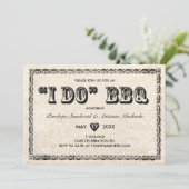 I DO BBQ ビンテージ電報招待状 招待状 (スタンド正面)