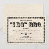 I DO BBQ ビンテージ電報招待状 招待状 (正面/裏面)