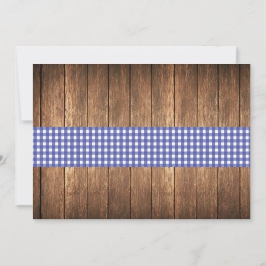 I DO BBQ ブルーゴールドチョーク カップルシャワー写真 招待状 (裏面)