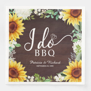 I Do BBQ ラスティックな太陽の花エンゲージメントパーティー