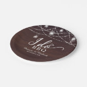 I Do BBQ ラスティックエンゲージメントパーティープレート ペーパープレート (アングル)