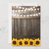 I DO BBQ ラスティックエンゲージメントパーティー ひまわり 招待状 (裏面)