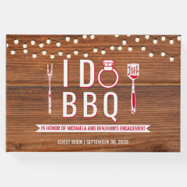 I Do BBQ ラスティックエンゲージメントパーティー カップルシャワー ゲストブック