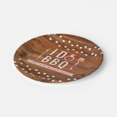 I Do BBQ ラスティックエンゲージメントパーティー カップルシャワー ペーパープレート (アングル)