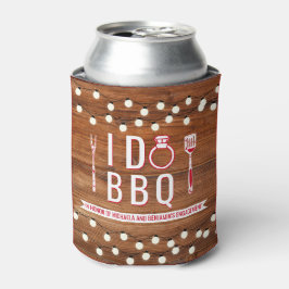 I Do BBQ ラスティックエンゲージメントパーティー カップルシャワー 缶クーラー